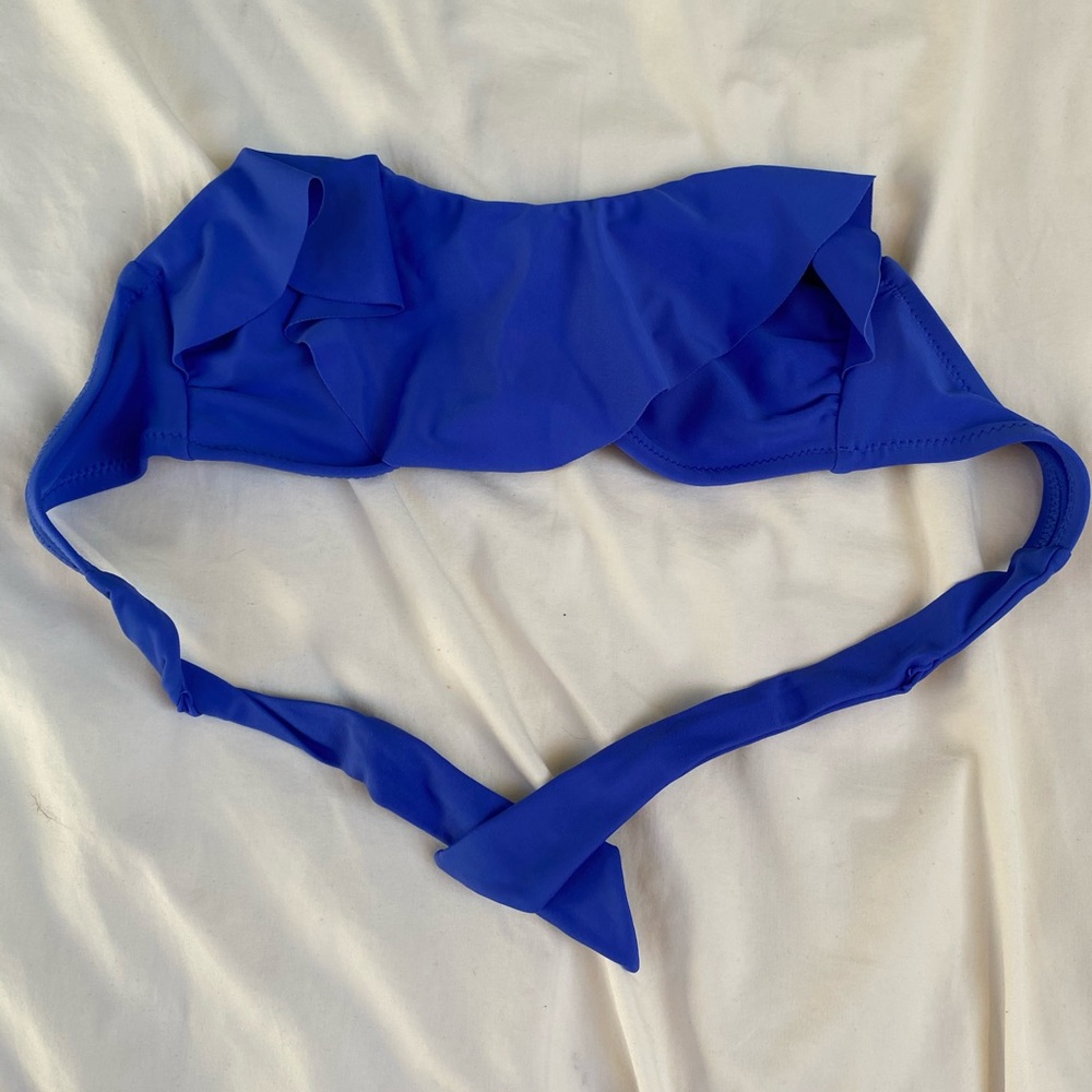 Blue Bandeau Bikini top